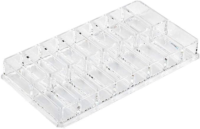 Yosoo Makeup Organizer,16 Grid Transparent Acrylic Larger Makeup Compact Powder Holder Organizer Power Eyebrow Powder Holder Store Box