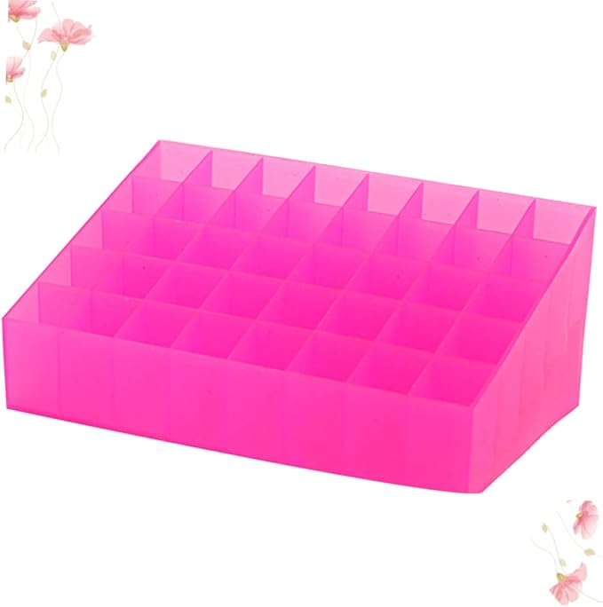 Vanity Makeup Holder 40 Slots Lipstick Storage Box Organizer for Travel Home Desk Modern Design