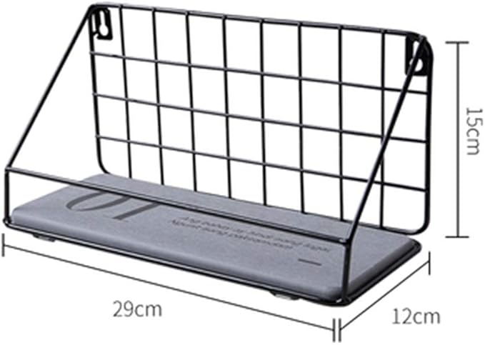 AGYH Bathroom Shelf Wall-Mounted Bathroom Vanity Storage Shelf (Two Styles) (Color : Black, Size : 29cm)