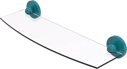 Allied Brass 1033/18-GLT Skyline Collection 18 Inch Glass Shelf, Glokzin Teal