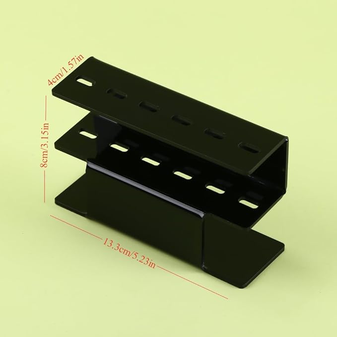 Acrylic Tweezers Holder, 6 Holes Tweezers Stand Display Organizer for Eyelash Extension Supplies Accessories Grafting Beauty Tools (6 Holes Black)