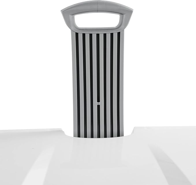 Wheeled Plastic Laundry Hamper,Adult-Sized White Rolling Basket,Spacious Storage with Handles for Home & Dorms