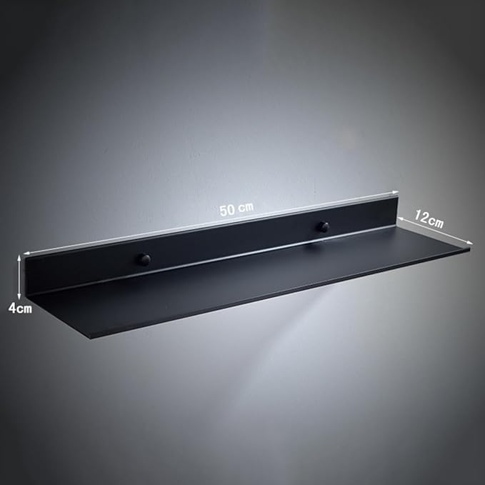Bathroom Shelf Single Layer Wall Mount Floating Storage Rack in Space Aluminum Rustproof Design for Efficient Bathroom Organization