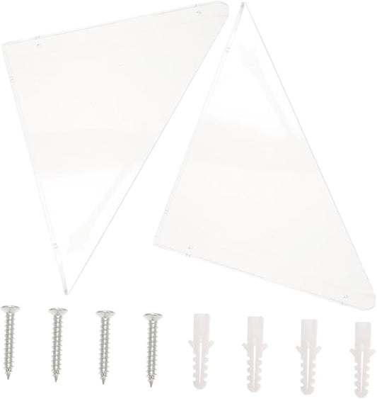 Acrylic Corner Shelf Triangular Wall Shelf for Bathroom and Kitchen No Drill Storage Rack for Spice and Shampoo Space-Saving Organizer