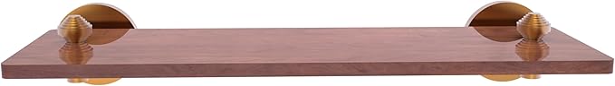 Allied Brass SB-1-16-IRW-BBR South Beach Collection 16 Inch Solid IPE Ironwood Shelf, Brushed Bronze