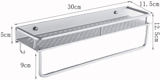 AGYH Bathroom Shelf Bathroom Toilet Vanity Storage Rack Wall-Mounted Punch-Free (Size : 30cm)