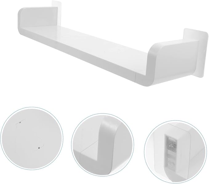 DOITOOL 1pc Wall-Mounted Storage Rack Punch U-Shaped Bathroom Shelf for Shampoo and Spices Heavy Duty Holder for Bathroom and Kitchen Organization