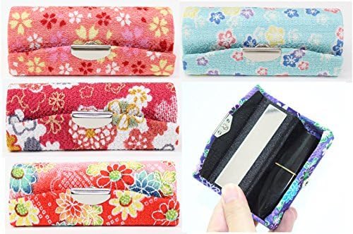 Set of 4~Cute Japanese Flower Style Lipstick Case Holder w Mirror Gift