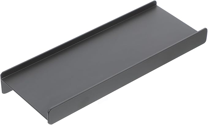Mipcase Bathroom Floating Shelf 12 Inch Metal Wall Mounted Organizer Aluminum Alloy Small Shelf for Bathroom Storage and Kitchen Multipurpose Use in Gunmetal Gray