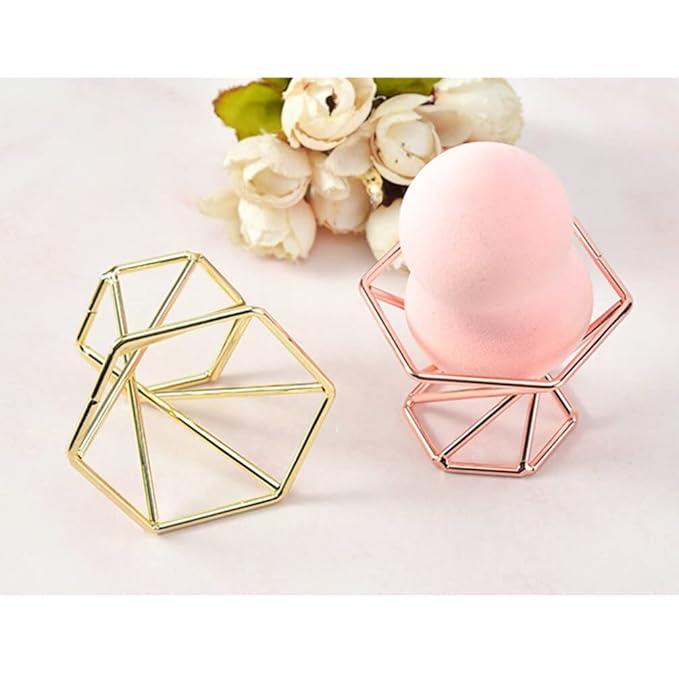 2PCS puff stand rack powder puff bracket powder puff stand beauty sponge holder Powder Puff Holder cosmetic sponge dryer metal Storage Makeup Tools