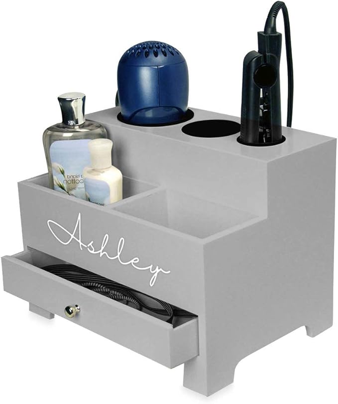 OnDisplay Makayla Deluxe Hair Tool and Accessory Organization Station (Personalized)