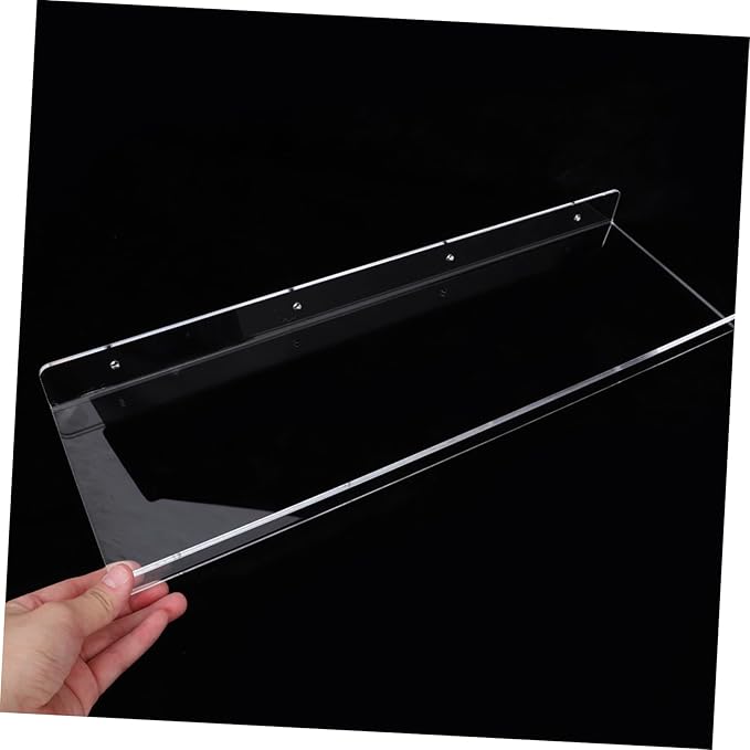 Healifty Wall-Mounted Acrylic Shelf for Bathroom and Kitchen No Drilling Required 2-Tier Storage Rack for Toiletries and Seasonings Easy Installation Space-Saving Design