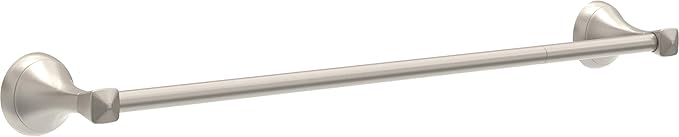 Delta Esato (1-Pack) 18'' w/ 6" Extender Towel Rack for Bathroom SpotShield Brushed Nickel Extendable 18-24" Towel Bar for Bathroom Wall Towel Holder Rod Wall Mounted ESA18-DN