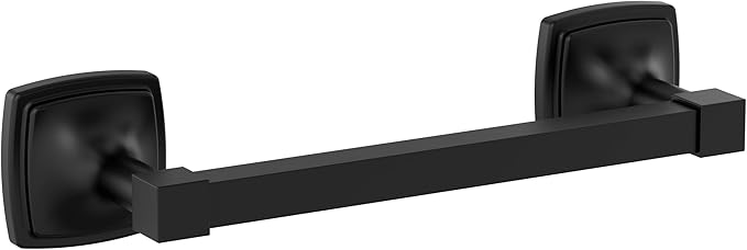Amerock Stature Matte Black 8 inch (203mm) Towel Bar, BH36095MB