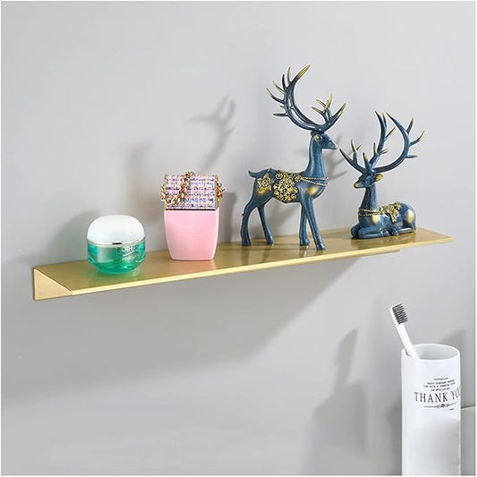 ZTBH Bathroom Divider 30-60 cm Length Bathroom Shelves, Wall Rack Bathroom Rack Bathroom Hardware Sets (Color : 50cm Brushed Gold)