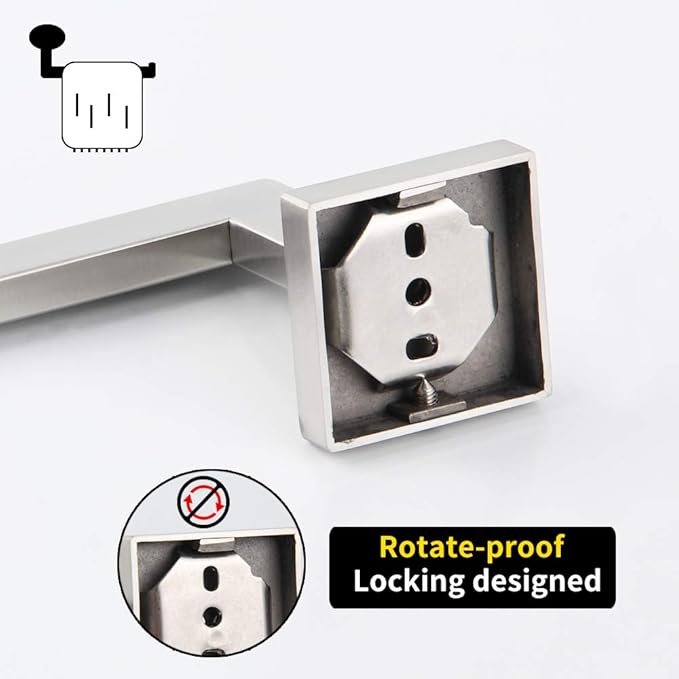 GERZWY SUS 304 Stainless Steel Hand Towel Holder Modern Bathroom Towel Ring Wall Mounted Brushed Finish IG1806-LS