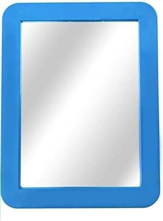 MIHAGUTY Magnetic Locker Mirror,5" x 7" Small Mirrors for Locker with Magnetic Backing,Real Glass Mirrors for School Locker, Bathroom,Workshop Toolbox,Locker Accessory, Office, Home (Blue)