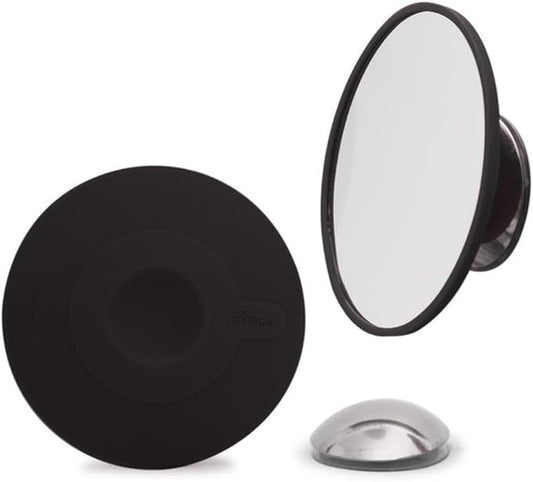 Cosmetic Mirror 15 x Magnification with Magnetic Extension Bar, Black