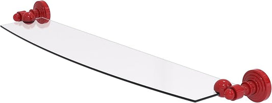 Allied Brass WP-33/24-FER Waverly Place 24 Inch Glass Shelf, Fire Engine Red