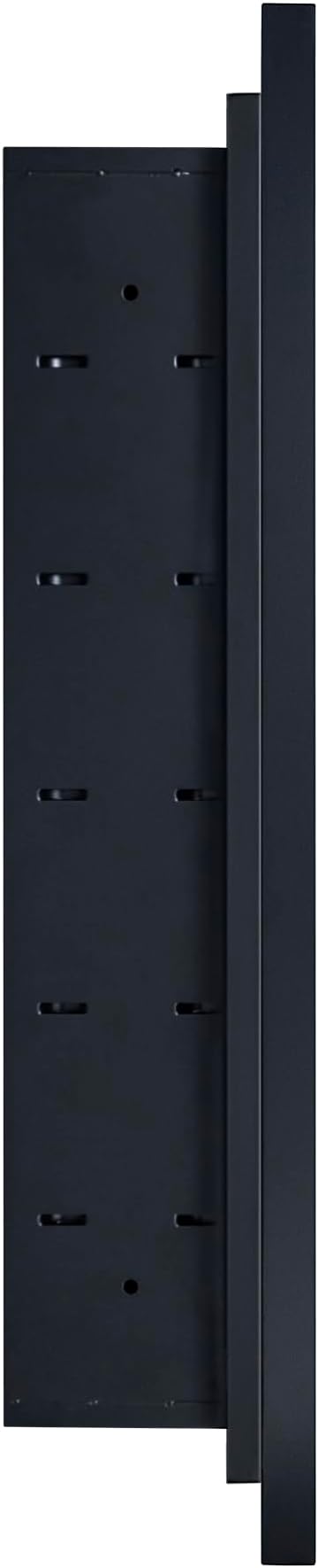 TEHOME Recessed Mount 16x26'' Squared Rectangle Matt Black Bathroom Medicine Cabinet with Mirror Black Metal Framed Rectanglular Medicine Cabinet 2 Adjustable Glass Shelves