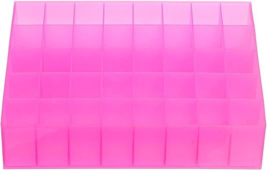 Cabilock Lipstick Storage Box 40 Slots Cosmetic Holder Dustproof Makeup Palette Organizer Makeup Shelf