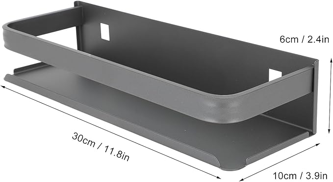 Ymiko Stainless Steel Wall Mounted Storage Shelf, Bathroom Rack, for Bathroom, Kitchen, Bedroom, Living Room (30cm)