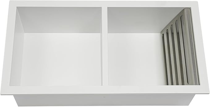 Hollow Furnishings, Stainless Steel Recessed Storage Cabinet for Bathroom - Space-Saving Wall-Mounted Design, Rust-Resistant, Easy Install (White, 34x18x10cm)