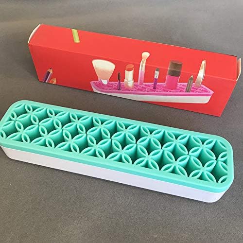 Silicone Makeup Brush Holder Beauty Tools Organizer Display Stand Cosmetic Storage Case Pink