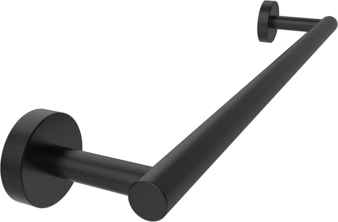RARXTR 18 Inches Matte Black Towel Bar for Bathroom Kitchen Hand Towel Holder Dish Cloths Hanger SUS304 Stainless Steel RUSTPROOF Wall Mount (Matte Black 18-inch)