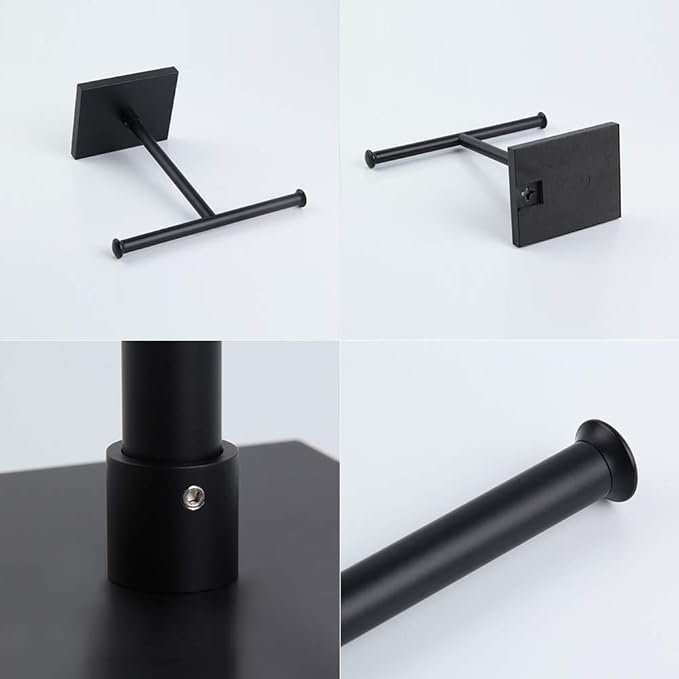 SUS 304 Stainless Steel Hand Towel Holder Standing Tree Rack for Bathroom Vanities Countertop, Matte Black DZY011-BK