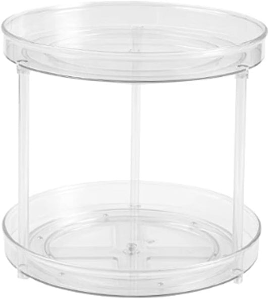 Removable Countertop Bathroom Shelf Plastic Rotatable Bathroom Shelf Transparent Removable Bathroom Shelf Multifunctional Large Capacity