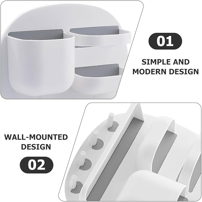 LIFKOME Multi Function Wall Mounted Bathroom Organizer with Compartments Storage Tray Hooks Versatile Floating Shelf for Toiletries and Items for Bathroom Decor