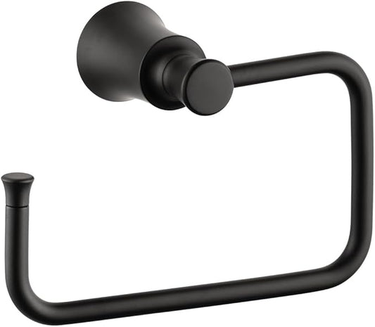 hansgrohe 4786670 Joleena Towel Ring in Matte Black, 8.3-Inches Wide