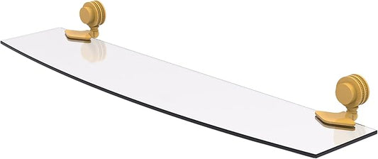Allied Brass 433D/24-SGL Venus Collection 24 Inch Glass Shelf with Dotted Accents, Spanish Gold