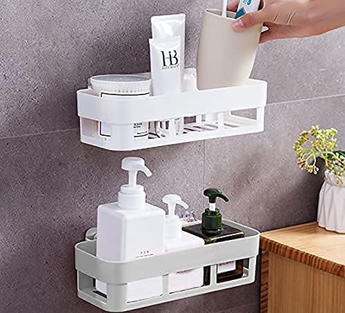 Bathroom Organiser Without Drill Bathroom Shelves & Accessories Bathroom Organiser Self Adhesive Bathroom Shelf Bathroom Racks and Shelves Bathroom Organiser Stand(Pack of 2)