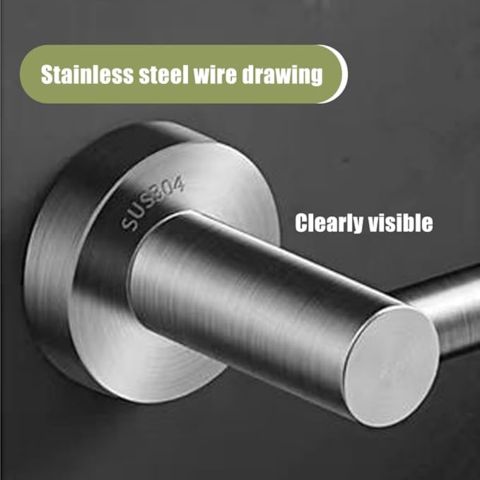 Retractable #304 Stainless Steel Towel Bar, Single bar or Double bar Optional,Adjustable Length from 16 inches to 28.9 Inches (Brushed Nickel, Double Towel bar)