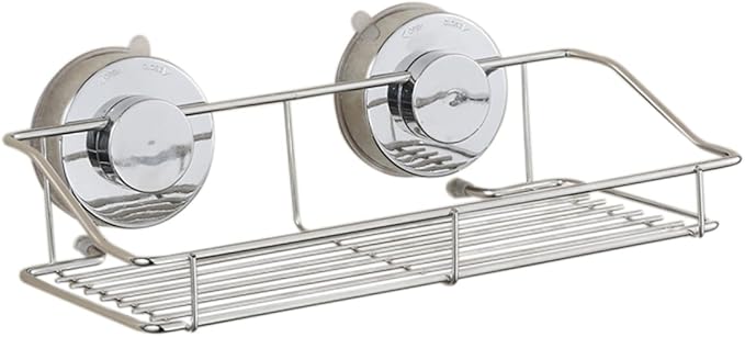 Cabilock Hanging Shelf for Bathroom Wall-Mounted Storage Rack Silver Organize Your Things No Adhesive
