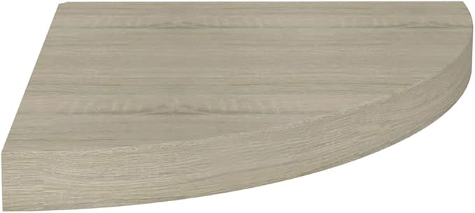 Floating Corner Shelves 2 Pack Oak Finish 13.8x13.8x1.5 Inches Wall Mount Display Storage for Books Decor Photos Awards with Invisible Mounting System