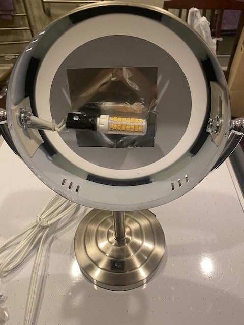 JERDON LED Replacement Light Bulb for Makeup Mirrors - (1) 3000K and (1) 6000K Lightbulbs - JLB3060
