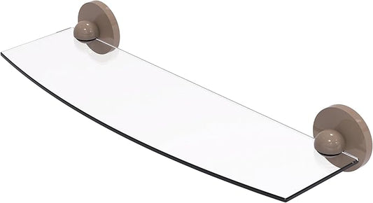 Allied Brass 1033/18-SHB Skyline Collection 18 Inch Glass Shelf, Shaded Beige