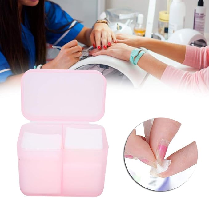 YUYTE 2 Grids Nail Storage Box Case Makeup Organizer Holder Nail Polish Remover Pad Suitable For Home Salon[]