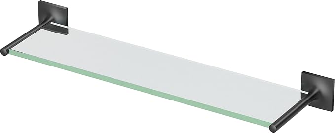 Gatco 5586MX Waterline Glass Shelf, Matte Black