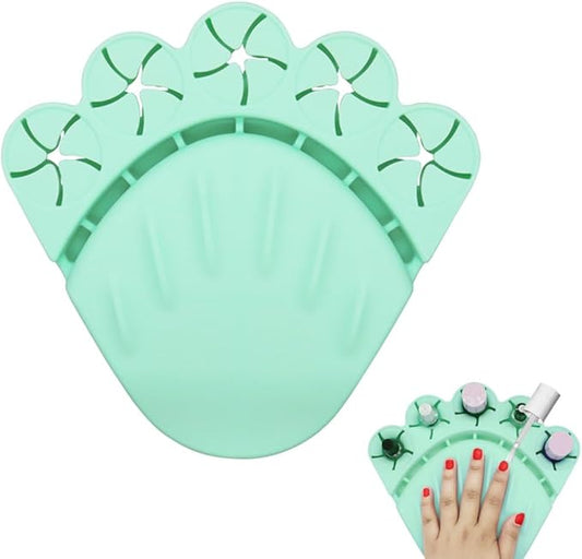 Anti Spill Free Tilt Nail Polish Bottle Holder, Home Fingernail Polish Stand Arm Rest Pad,Art Tool Nail Paint Tech Mat Polish Bottle Organizer Manicure Accessories