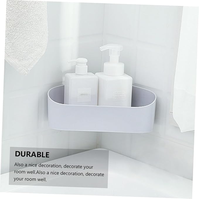 Hemobllo 2pcs Modern White Bathroom Shelves Wall-Mounted Rack Over-the-Toilet Storage Shelf