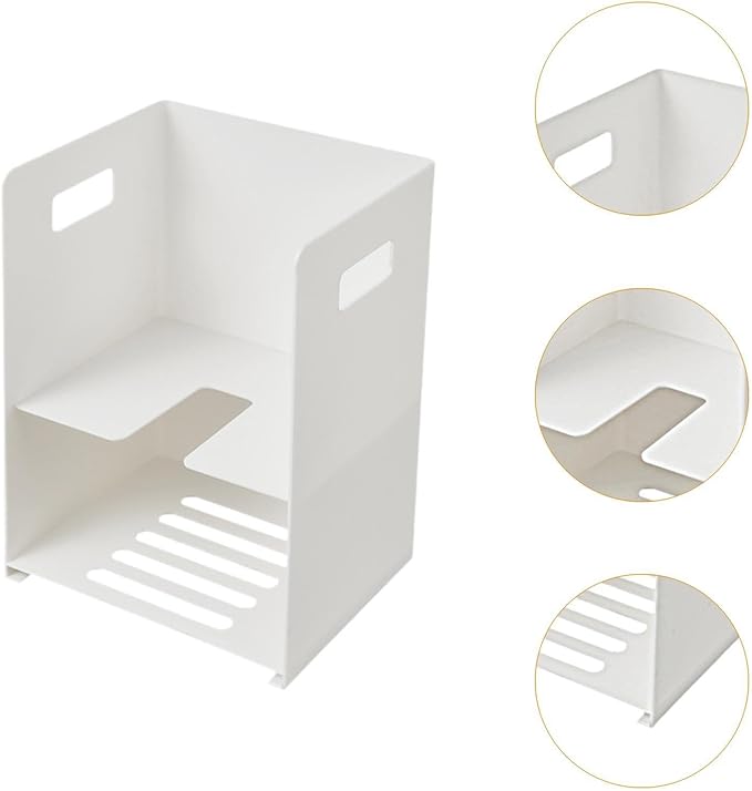 HouseVibe Toilet Plunger Holder Bathroom Organizer Sturdy Versatile Space Saving Waterproof Practical Corner Shelf Toilet Storage Rack