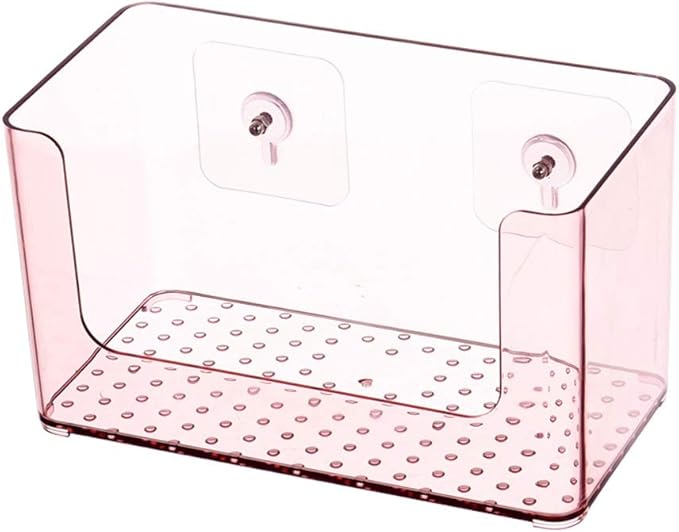 WFF Bathroom Self-Adhesive Rack, Floating Cosmetic Storage Box, Wash Mask Home-Free Perforated Wall Hanging, Hanging Toilet Rack (Color : A)