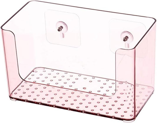 WFF Bathroom Self-Adhesive Rack, Floating Cosmetic Storage Box, Wash Mask Home-Free Perforated Wall Hanging, Hanging Toilet Rack (Color : A)