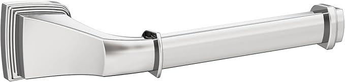 Amerock BH3603126 | Chrome Single Post Toilet Paper Holder | 7-7/8 in. (200 mm) Length Toilet Tissue Holder | Revitalize | Bath Tissue Holder | Bathroom Hardware | Bath Accessories