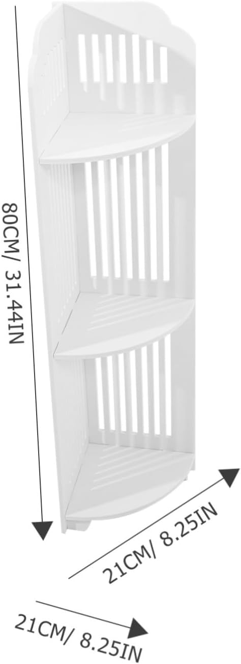 Unomor Corner Shelf Bathroom Organizer Sleek Standing Storage Rack for Toiletries Essentials Capacity Multi Design Space Saving for
