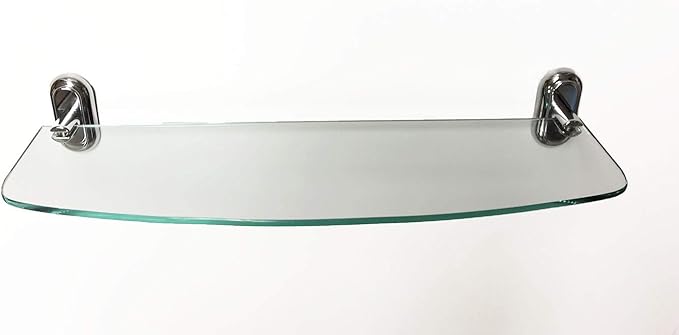 18" Glass Shelf in Polished Chrome